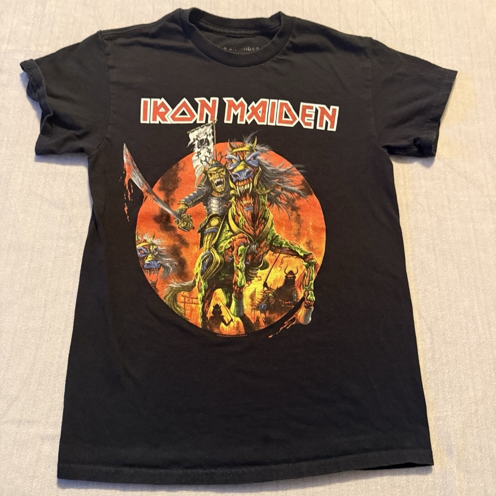 Iron Maiden Eddie Samurai Horse Graphic Band T‎ Shirt Black Men's Small